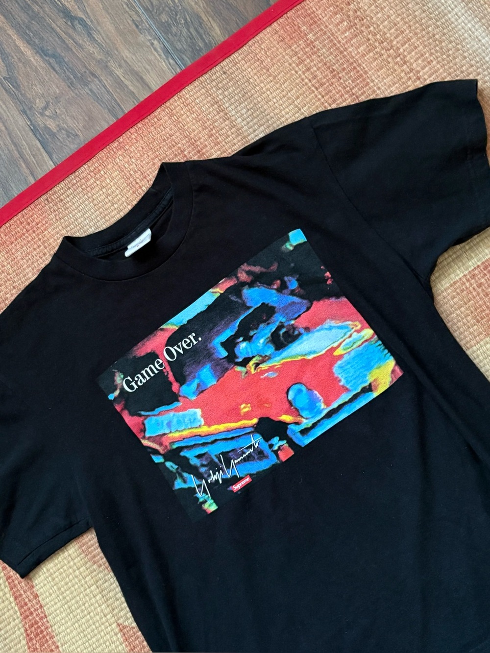 Supreme x Yohji Yamamoto 20AW Game Over Tee Size S Black Cotton Print USA Made